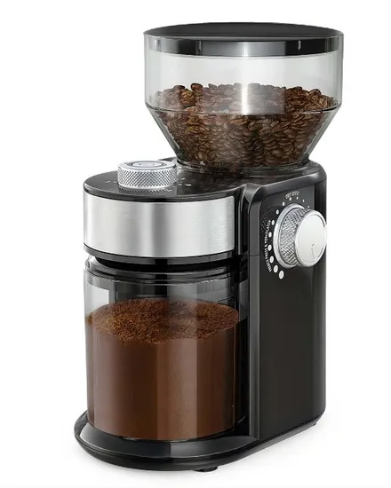 Großhandel Schwarz 18 Mahlgradeinstellungen Einstellbare elektrische Bohnen-Kaffeemühle