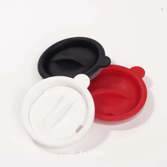 Kunststoffbecherdeckel mit großer Bohrung, Dichtung, auslaufsicher, drehbar,