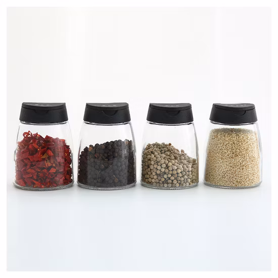 Verstellbare Salz- und Pfeffermühle aus Edelstahl, verstellbare Salz- und Pfefferstreuer aus Keramik, hohes Glas, Pfeffermühle und Salzmühle